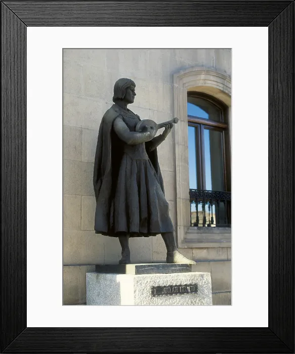 Framed Print : CID, Rodrigo Daz de Vivar, called The (1043-1099). Castilian knight. Minstrel of The Cid. Sculpture on bronze. SPAIN. Soria Framed Print : CID, Rodrigo Daz de Vivar, called The (1043-1099). Castilian knight. Minstrel of The Cid. Sculpture on bronze. SPAIN. Soria