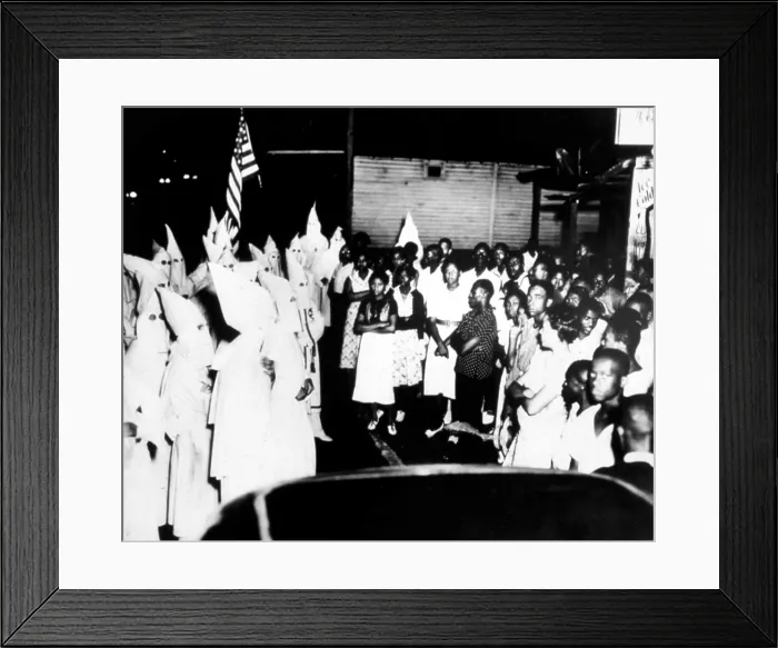 Framed Print : Blacks and Ku Klux Klan in Lakeland, Fl. In 1938. Courtesy: CSU Archives / Everett Collection Framed Print : Blacks and Ku Klux Klan in Lakeland, Fl. In 1938. Courtesy: CSU Archives / Everett Collection