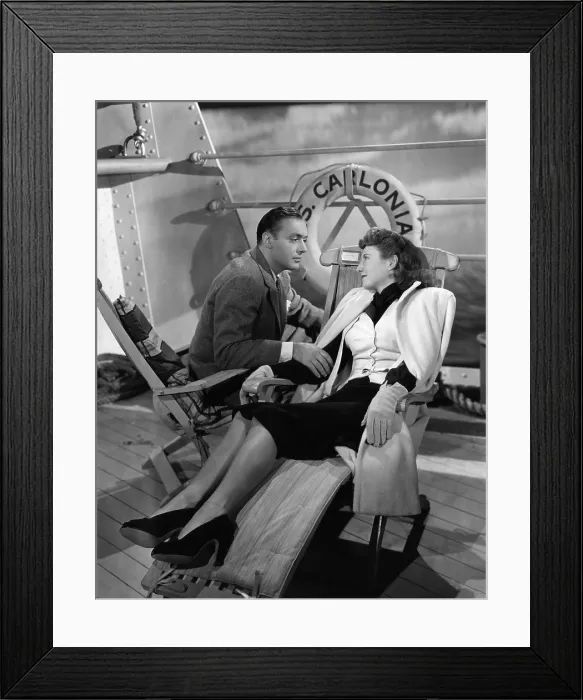 Framed Print : FLESH AND FANTASY, Charles Boyer, Barbara Stanwyck, 1943