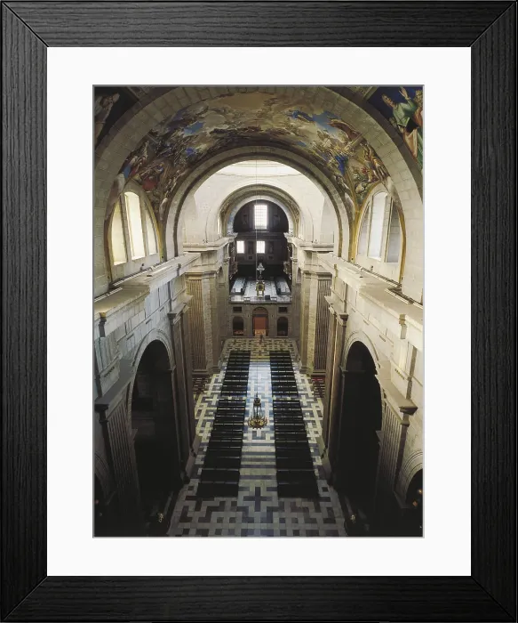 Framed Print : HERRERAJuan Bautista de (1530-1597); TOLEDOJuan Bautista de (1507-1567). Royal Monastery of San Lorenzo de El Escorial. 1563-1584. SPAIN. San Lorenzo de El Escorial