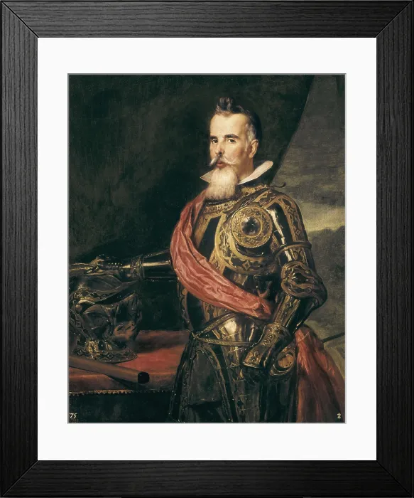 Framed Print : VELAZQUEZ, Diego Rodrguez de Silva (1599-1660). Portrait of Juan Francisco de Pimentel, 10th Count of Benavente. ca. 1648. Baroque art. Oil on canvas. SPAIN. Madrid. Prado Museum