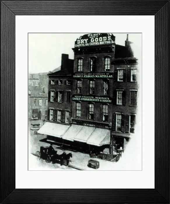 Framed Print : NEW YORK CITY, R.H. Macy's the first store in New York City, 1869.. Courtesy: CSU Archives  /  Everett Collection
