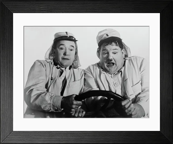 Framed Print : THE FLYING DEUCES, from left: Stan Laurel, Oliver Hardy, 1939