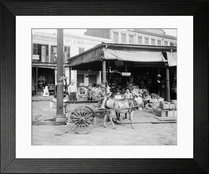 Framed Print : The French market, New Orleans, Louisiana, circa 1910