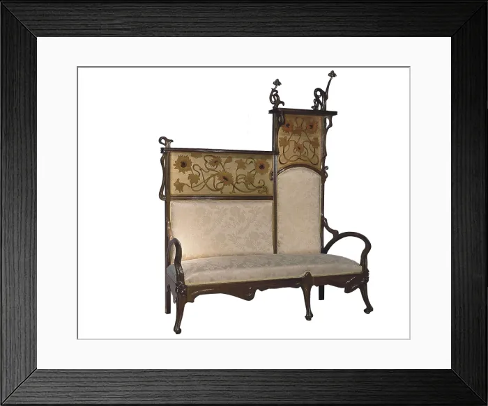 Framed Print : BUSQUETS i JAN, Joan (1874-1949). Sofa. 1899. Modernism. Furniture. AISA / Everett Collection - Image has fine art copyright Framed Print : BUSQUETS i JAN, Joan (1874-1949). Sofa. 1899. Modernism. Furniture. AISA / Everett Collection - Image has fine art copyright
