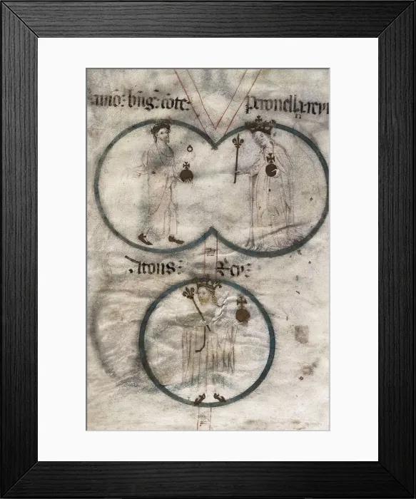 Framed Print : Ramon Berenguer IV. Count of Barcelona (1131-1162).; Alfonso I of Catalonia and II of Aragoncalled 'The Chaste' (1157-1196). King of the Crown of Aragon (1162-1196)
