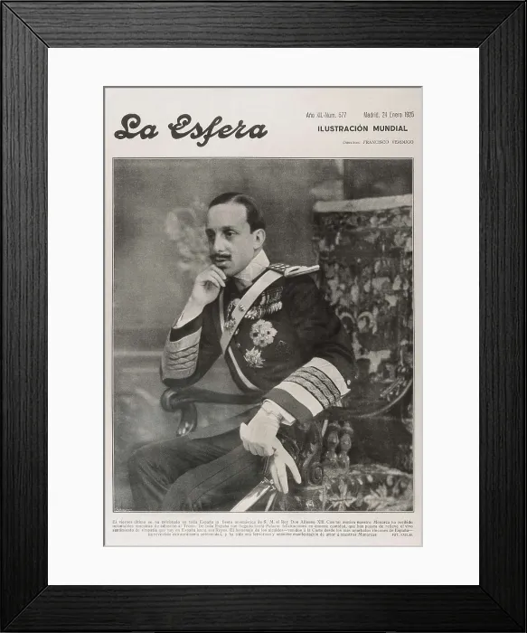 Framed Print : ALFONSO XIII (1886-1941). Magazine 'La Esfera' (24th January 1925). AISA / Everett Collection**US SALES ONLY**