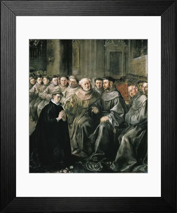 Framed Print : HERRERA, Francisco de, called 'the Elder (1576-1656). Welcoming St. ca. 1627. Painted for the Church of the School of Saint Bonaventure in Seville. Oil on canvas. SPAIN Framed Print : HERRERA, Francisco de, called 'the Elder (1576-1656). Welcoming St. ca. 1627. Painted for the Church of the School of Saint Bonaventure in Seville. Oil on canvas. SPAIN