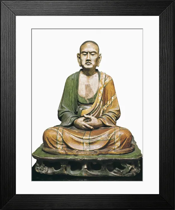 Framed Print : Luohan. 10th-12th c. Disciple of Buddha. Chinese art. Song period. China  /  Porcelain. UNITED KINGDOM. London. The British Museum. Proc: CHINA. Cheng-te