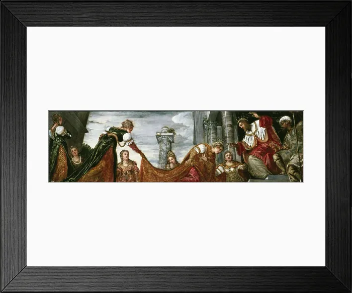 Framed Print : TINTORETTO, Jacopo Robusti, called Il (1518-1594). Esther Before Ahasuerus. 1555. Renaissance art. Cinquecento. Venetian school. Oil on canvas. SPAIN. Madrid. Prado Museum