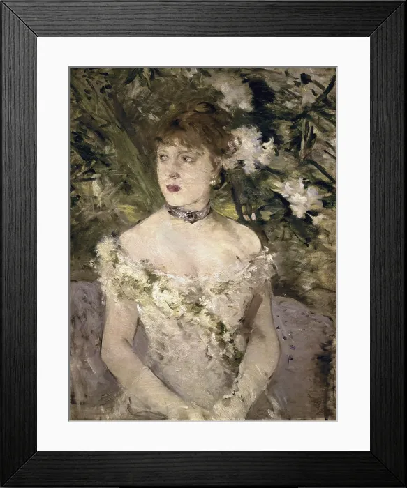 Framed Print : MORISOTBerthe (1841-1895). Young girl in a ball gown. 1879. Impressionism. Oil on canvas. FRANCE. Paris. Muse d'Orsay (Orsay Museum)