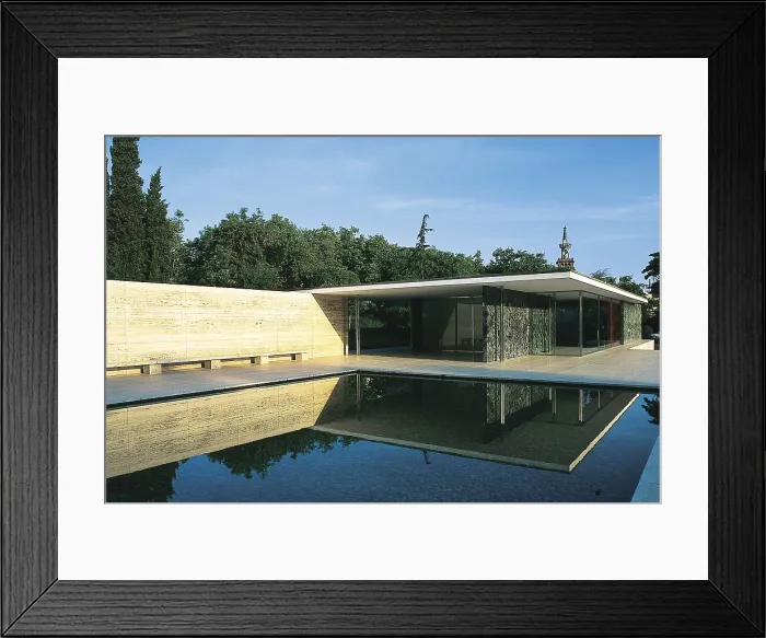 Framed Print : MIES VAN DER ROHE, Ludwig (1886-1969). German Pavilion. 1929. SPAIN. Barcelona