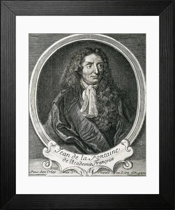Framed Print : LA FONTAINE, Jean de (1621-1695). Etching. AISA / Everett Collection**US SALES ONLY**