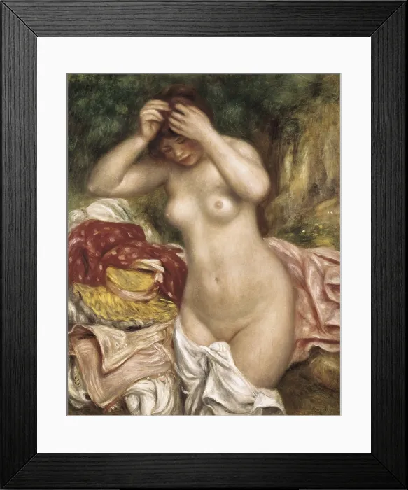 Framed Print : RENOIR, Pierre-Auguste (1841-1919). Bather Arranging Her Hair. 1893. Impressionism. Oil on canvas. UNITED STATES OF AMERICA. Washington. National Gallery of Art Framed Print : RENOIR, Pierre-Auguste (1841-1919). Bather Arranging Her Hair. 1893. Impressionism. Oil on canvas. UNITED STATES OF AMERICA. Washington. National Gallery of Art