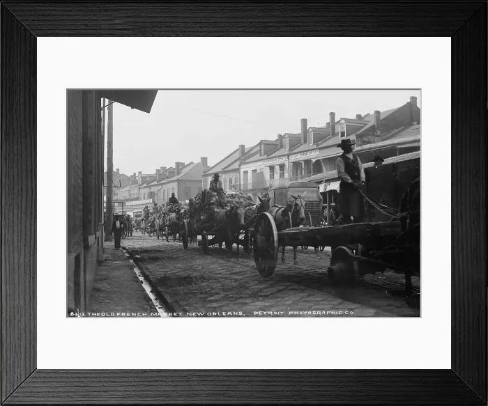 Framed Print : The French market, New Orleans, Louisiana, by William Henry Jackson, circa 1890s
