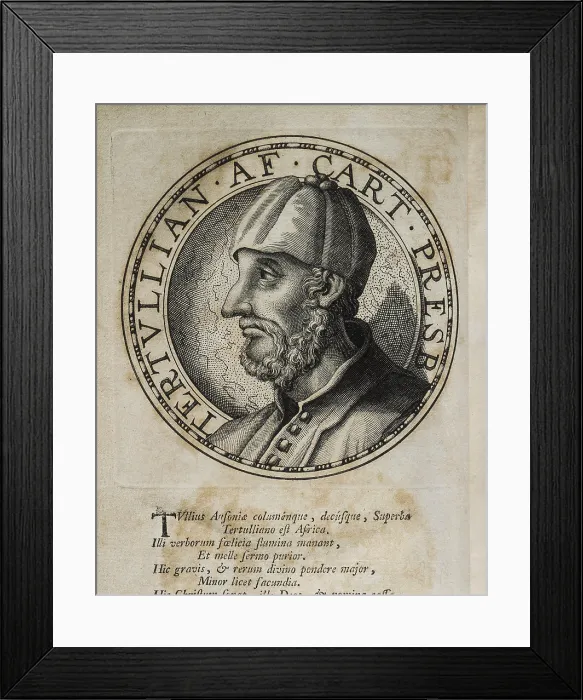 Framed Print : TERTULLIAN (160-220). Engraving. AISA / Everett Collection**US SALES ONLY** Framed Print : TERTULLIAN (160-220). Engraving. AISA / Everett Collection**US SALES ONLY**