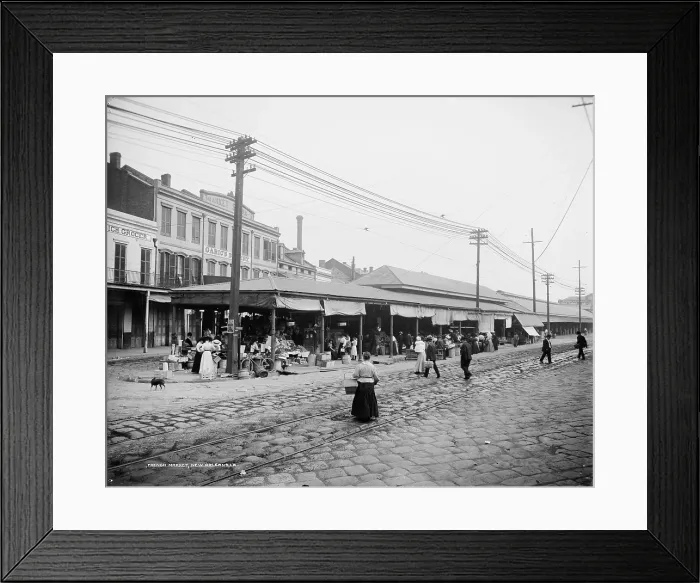 Framed Print : The French market, New Orleans, Louisiana, circa 1910