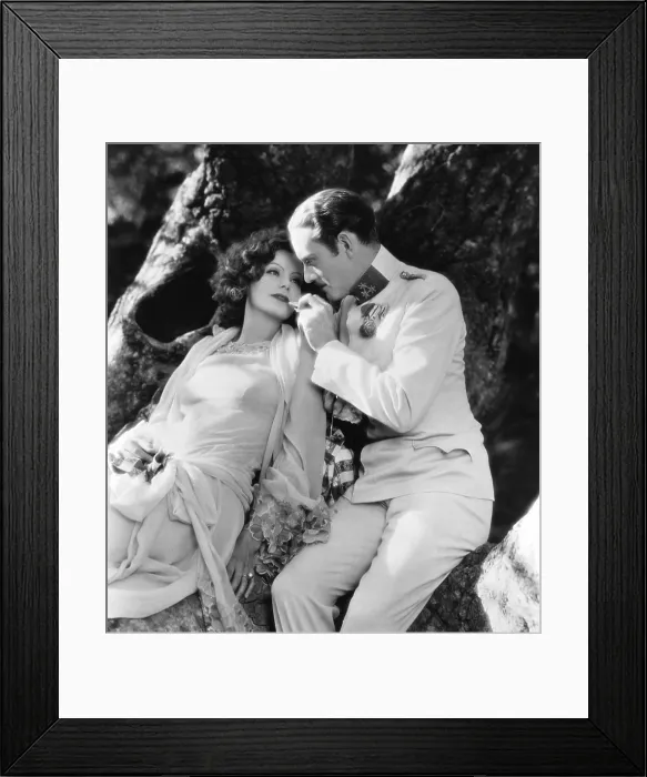 Framed Print : THE MYSTERIOUS LADY, from left, Greta Garbo, Conrad Nagel, 1928