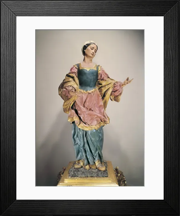 Framed Print : SALZILLO, Francisco (1707-1783). Saint Veronica. 1755. Paso (religious image) of the Holy Week. Baroque art. Sculpture on wood. SPAIN. Murcia. Salzillo Museum Framed Print : SALZILLO, Francisco (1707-1783). Saint Veronica. 1755. Paso (religious image) of the Holy Week. Baroque art. Sculpture on wood. SPAIN. Murcia. Salzillo Museum