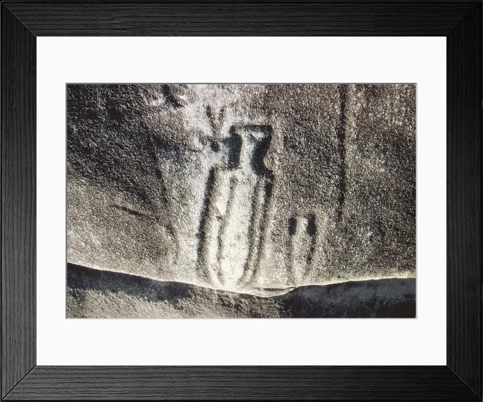 Framed Print : Pedra das Ferraduras. 2000 B.C. SPAIN. Cotobade. Fentns. Detail. Bronze Age. Petroglyph. AISA / Everett Collection**US SALES ONLY**