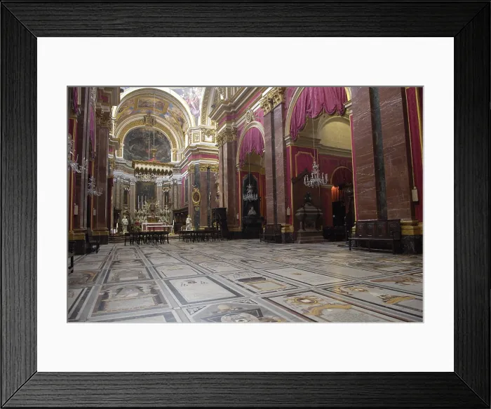 Framed Print : MALTA. Mdina. Cathedral of Saint Paul (1697-1702), work by Lorenzo Gafa. Baroque art. AISA / Everett Collection**US SALES ONLY**