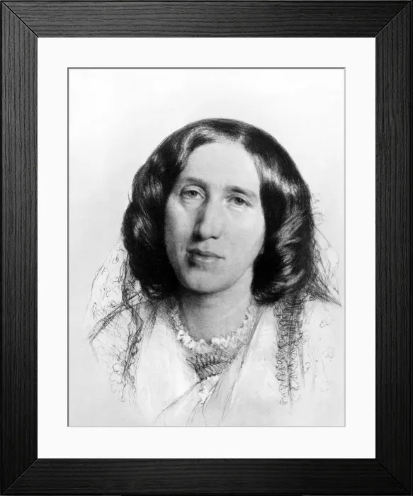 Framed Print : GEORGE ELIOT, 1864.. Courtesy: CSU Archives  /  Everett Collection