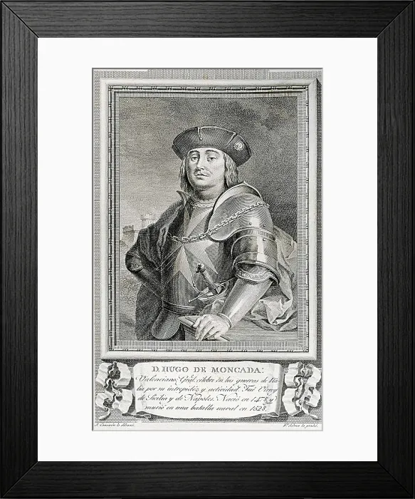 Framed Print : MONTCADA, Hugo de (1476-1528). Spanish politician and military man, viceroy of Sicily (1509-1514) and Naples (1527-1528). Engraving. AISA / Everett Collection**US SALES ONLY**
