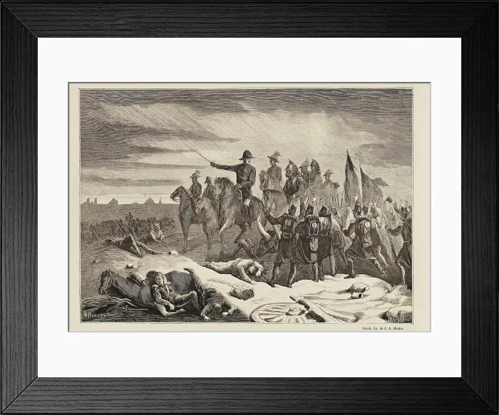 Framed Print : Spain. First Carlist War. Night of Luchana (December 24, 1836). Victory of liberal troops under general Espartero. Litography. SPAIN. Madrid. Romantic Museum