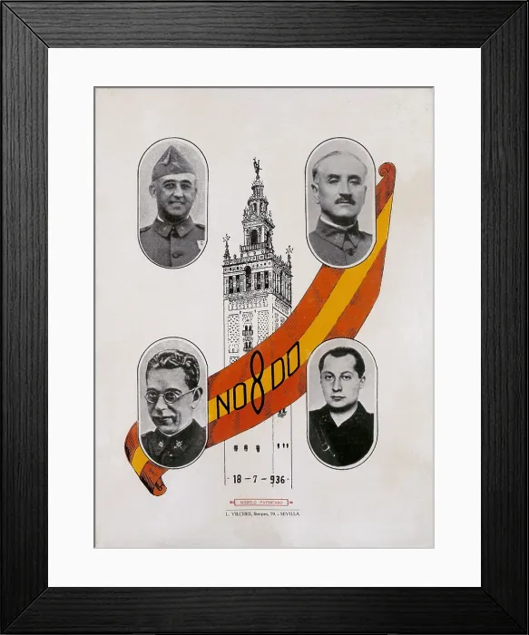 Framed Print : Spanish Civil War (1936-1939). 'No-Do'