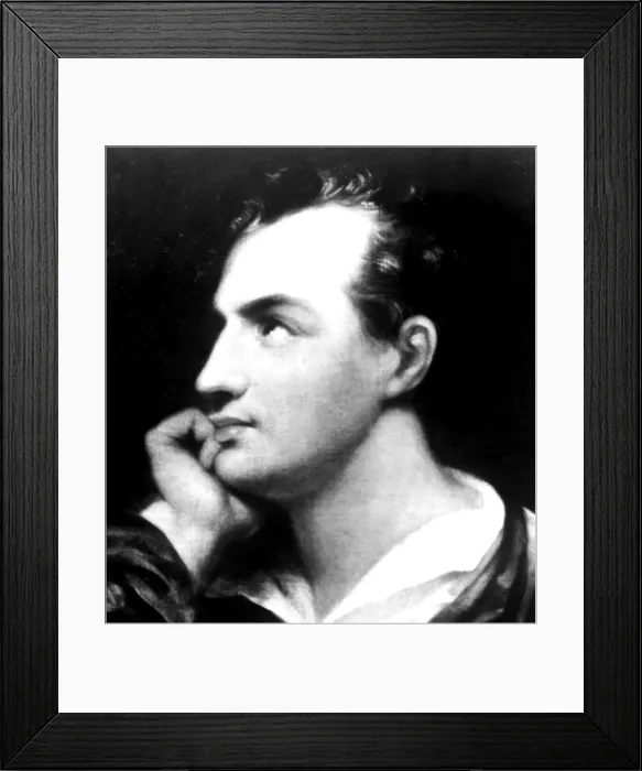 Framed Print : George Gordon Byron (Lord Byron). Courtesy: CSU Archives / Everett Collection Framed Print : George Gordon Byron (Lord Byron). Courtesy: CSU Archives / Everett Collection