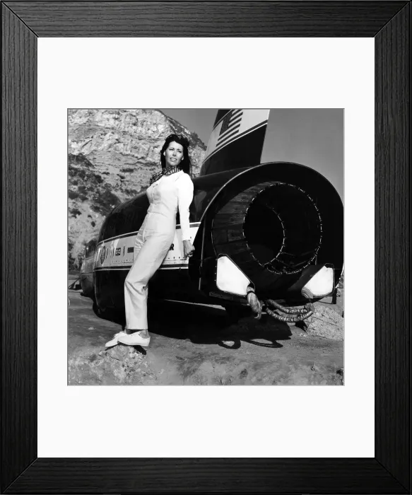 Framed Print : Lee Breedlove with the jet-powered Land of America land speed racer, 1968. Courtesy: CSU Archives / Everett Collection