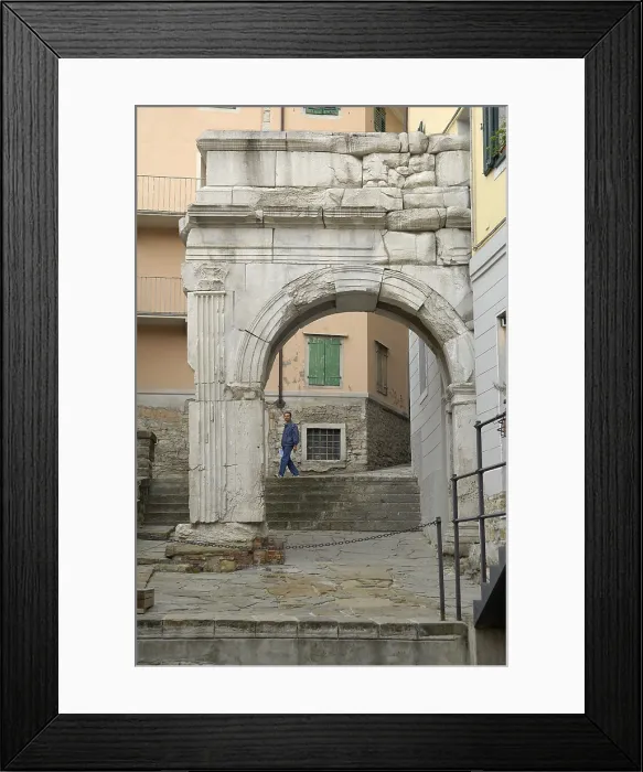 Framed Print : ITALY. Trieste. Arch of Riccardo (33 BC). Roman art. Architecture. AISA / Everett Collection**US SALES ONLY**