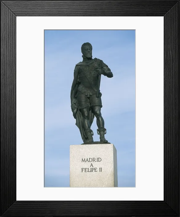 Framed Print : LEONI, Pompeo (1533-1608). Philip II. SPAIN. Madrid. Renaissance art. Cinquecento. Sculpture on bronze. AISA / Everett Collection**US SALES ONLY**