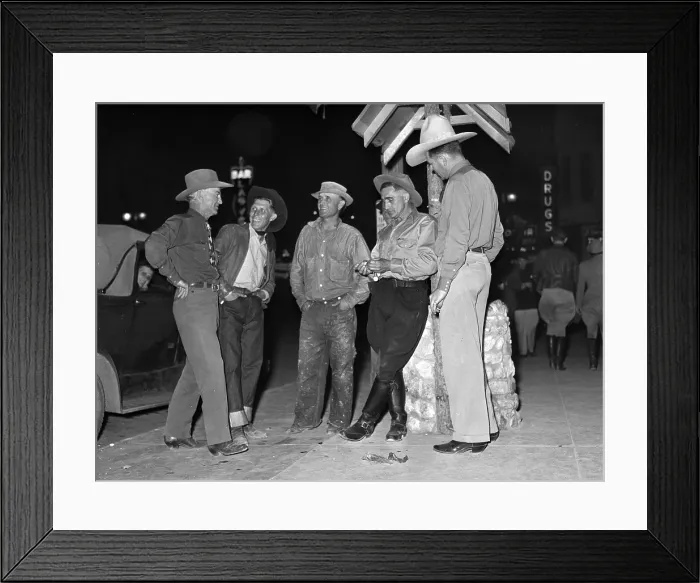 Framed Print : Las Vegas, Nevada, Main Street corner, circa 1940s Framed Print : Las Vegas, Nevada, Main Street corner, circa 1940s