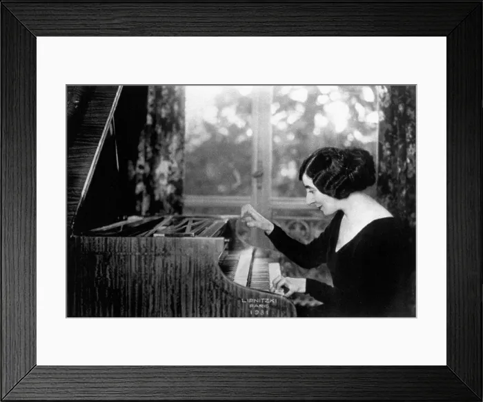 Framed Print : Wanda Landowska playing her harpsichord in St. Lau, France, in 1931.. Courtesy: CSU Archives  /  Everett Collection