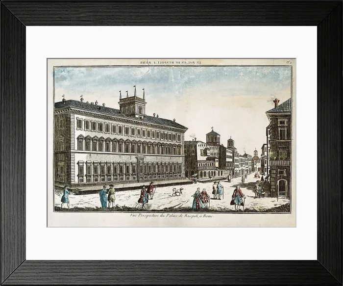 Framed Print : Ruspoli Palace at Rome (18th c.). Engraving. AISA / Everett Collection (51824)**US SALES ONLY** Framed Print : Ruspoli Palace at Rome (18th c.). Engraving. AISA / Everett Collection (51824)**US SALES ONLY**