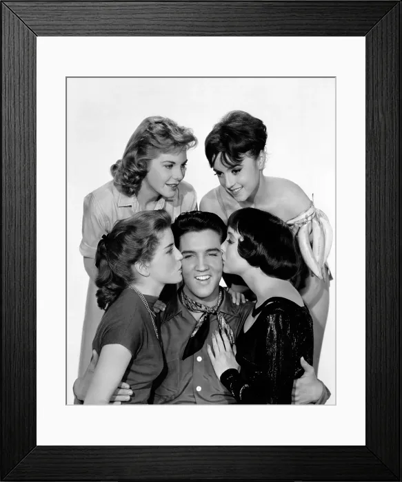 Framed Print : KING CREOLE, Elvis Presley (with clockwise): Dolores Hart, Jan Shepard, Liliane Montevecchi, Carolyn Jones, 1958 Framed Print : KING CREOLE, Elvis Presley (with clockwise): Dolores Hart, Jan Shepard, Liliane Montevecchi, Carolyn Jones, 1958