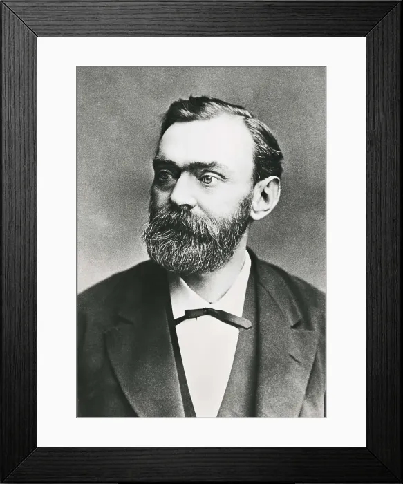 Framed Print : Nobel, Alfred Berhard (1833-1896). Portrait of 1885. AISA / Everett Collection**US SALES ONLY** Framed Print : Nobel, Alfred Berhard (1833-1896). Portrait of 1885. AISA / Everett Collection**US SALES ONLY**