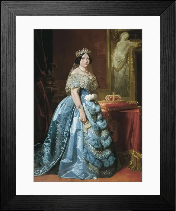Framed Print : MADRAZO, Federico (1815-1894). Isabella II. ca. 1845-1848. Oil on canvas. SPAIN. Madrid. Ministry of Economy. AISA / Everett Collection**US SALES ONLY** Framed Print : MADRAZO, Federico (1815-1894). Isabella II. ca. 1845-1848. Oil on canvas. SPAIN. Madrid. Ministry of Economy. AISA / Everett Collection**US SALES ONLY**