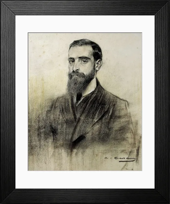 Framed Print : CASAS i CARBO, Ramn (1866-1932). Portrait of Francesc Camb. 1899 - 1905. Charcoal and pastel drawing. Modernism. Drawing. SPAIN. Barcelona. National Art Museum of Catalonia Framed Print : CASAS i CARBO, Ramn (1866-1932). Portrait of Francesc Camb. 1899 - 1905. Charcoal and pastel drawing. Modernism. Drawing. SPAIN. Barcelona. National Art Museum of Catalonia