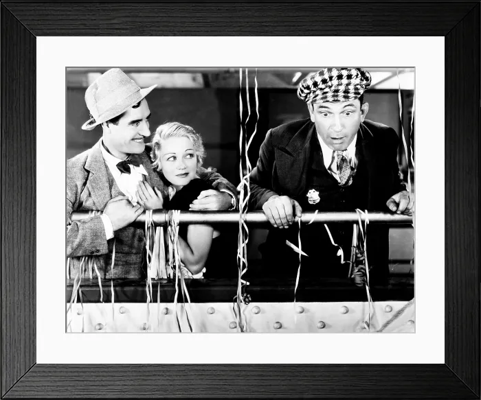 Framed Print : THE CAPTAIN HATES THE SEA, from left, John Gilbert, Wynne Gibson, Victor McLaglen, 1934