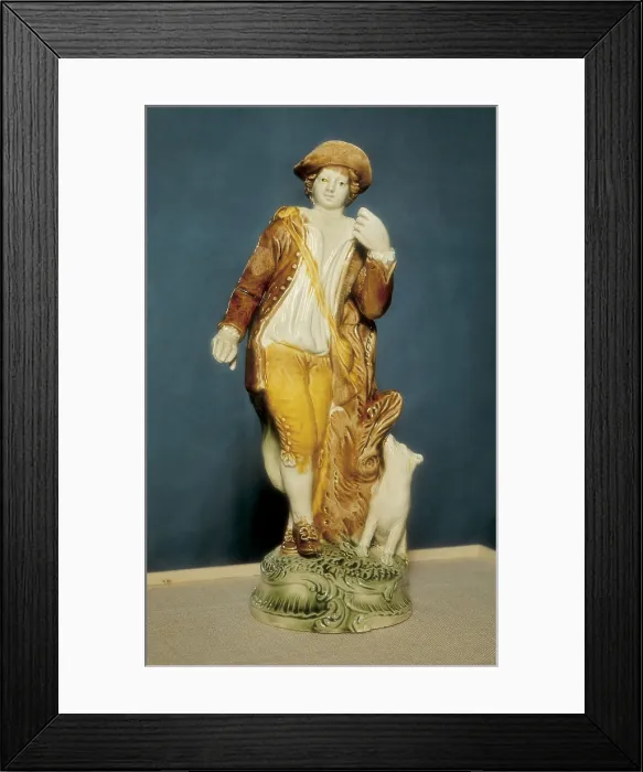 Framed Print : Ceramics of Burslem (1770). Figure of a shepherd made by Ralph Wood. Ceramics. UNITED KINGDOM. London. Victoria and Albert Museum. AISA / Everett Collection (41809)**US SALES ONLY**