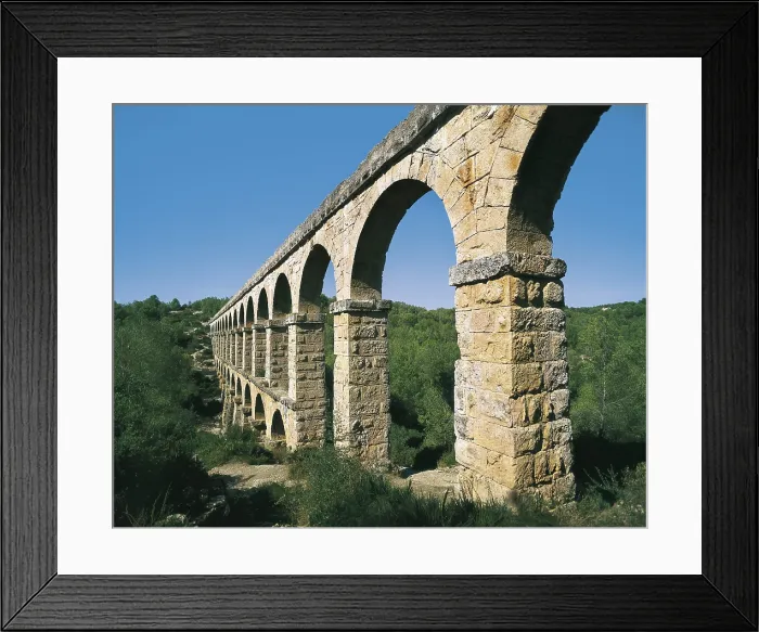 Framed Print : Devil's Bridge Aqueduct. 2nd c. SPAIN. CATALONIA. TARRAGONA. Tarragona. Also known as Ferreres Acqueduct or Devil's Bridge (Pont del Diable), 217 m. long and 26 m. high Framed Print : Devil's Bridge Aqueduct. 2nd c. SPAIN. CATALONIA. TARRAGONA. Tarragona. Also known as Ferreres Acqueduct or Devil's Bridge (Pont del Diable), 217 m. long and 26 m. high