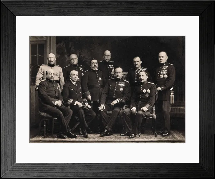 Framed Print : Spain. Dictatorship of Primo de Rivera (1923). Miguel Primo de Rivera (seated, second on the right), with the members of the Military Directory set up the 17th September 1923 Framed Print : Spain. Dictatorship of Primo de Rivera (1923). Miguel Primo de Rivera (seated, second on the right), with the members of the Military Directory set up the 17th September 1923