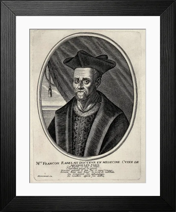 Framed Print : RABELAIS, Franois (1494-1553). Etching. FRANCE. Paris. National Library. AISA / Everett Collection**US SALES ONLY** Framed Print : RABELAIS, Franois (1494-1553). Etching. FRANCE. Paris. National Library. AISA / Everett Collection**US SALES ONLY**