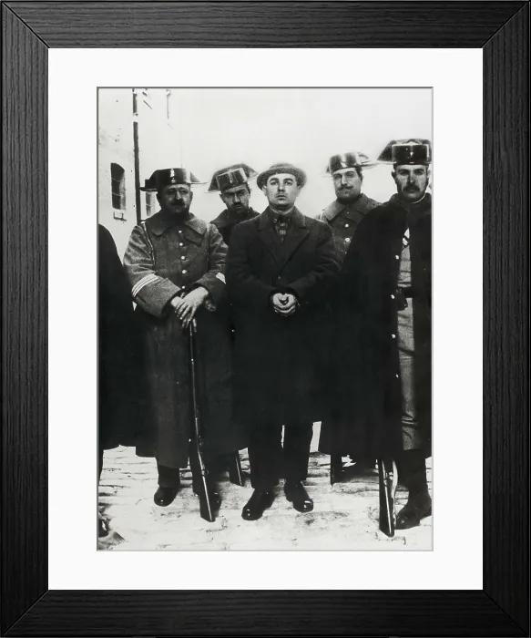 Framed Print : Spain (1921). The Civil Guard taking arrested to Luis Nicolau, anarchist terrorist accused of the murder of Prime Minister Eduardo Dato. AISA / Everett Collection**US SALES ONLY**