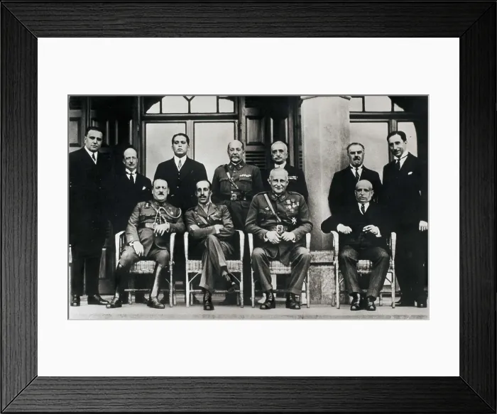 Framed Print : Spain. Primo de Rivera's Dictatorship. Alfonso XIII with the members of Civil Directory (1925)
