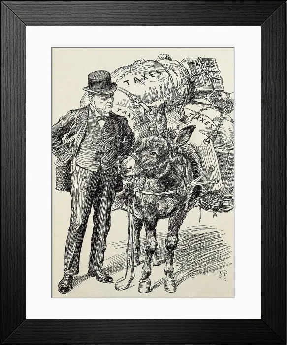 Framed Print : Churchill, Sir Winston Leonard Spencer (1874-1965). Engraving. AISA / Everett Collection**US SALES ONLY**