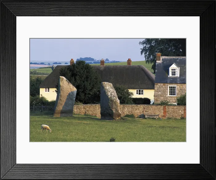 Framed Print : UNITED KINGDOM. ENGLAND. SOUTH WEST ENGLAND. Avebury. Menhirs (2500-2000 BC). Neolithic art. ; Bronze Age. AISA / Everett Collection**US SALES ONLY**