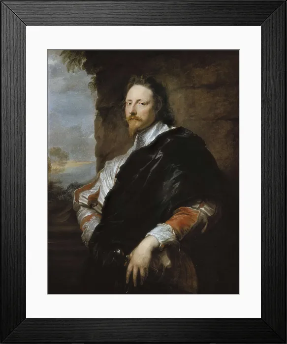 Framed Print : VAN DYCK, Sir Anthony (1599-1641). Nicholas Lanier. 1630 - 1632. Flemish art. Oil on wood. AUSTRIA. Vienna. Kunsthistorisches Museum Vienna (Museum of Art History)
